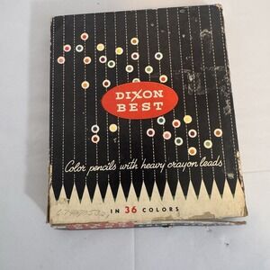 Vintage Dixon‎ Color Pencils 35 Unused Bright Red #321 Unsharpened Art Pencils